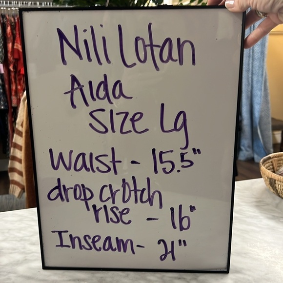 Nili Lotan NWOT Aida Wool Blend Drop Crotch Trouser in Black Size Large - Picture 9 of 13